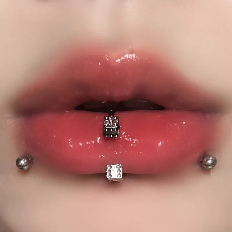 Lip Ring Ins Lip Nail Horseshoe Ring Nose Ring Cool Ear Bone Nail Titanium Steel Piercing Nose Piercing Accessories Wholesale