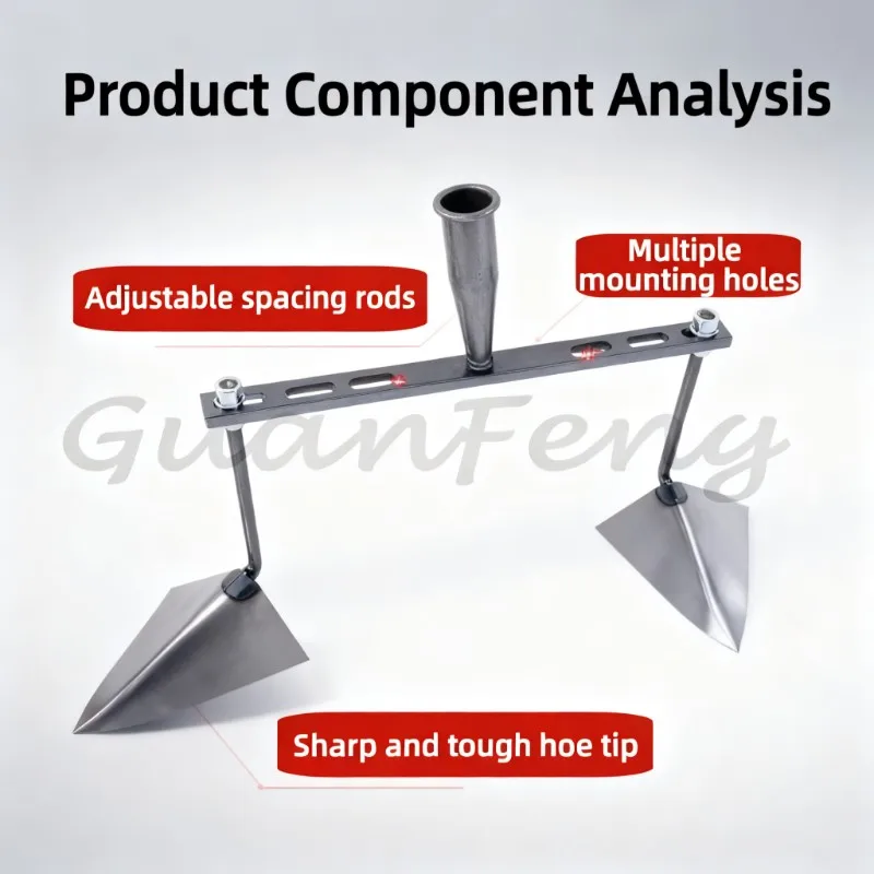 Sharp Triangular‑Point Furrow Hoe, Heavy‑Duty Farm Hand Hoe for Garden Vegetable Planting, Soil Turning, Tilling and Loosening