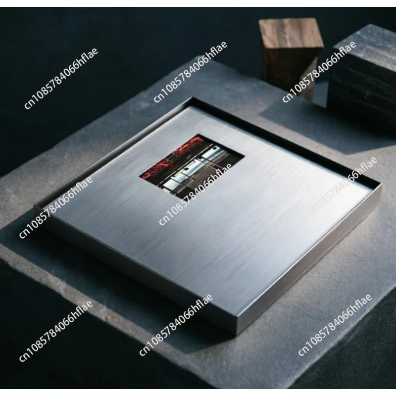 Premium Matte Stainless Steel Photo Frame, Bauhaus Style Metal Picture Display Frame for Home Art Decor (Picture Not Included)