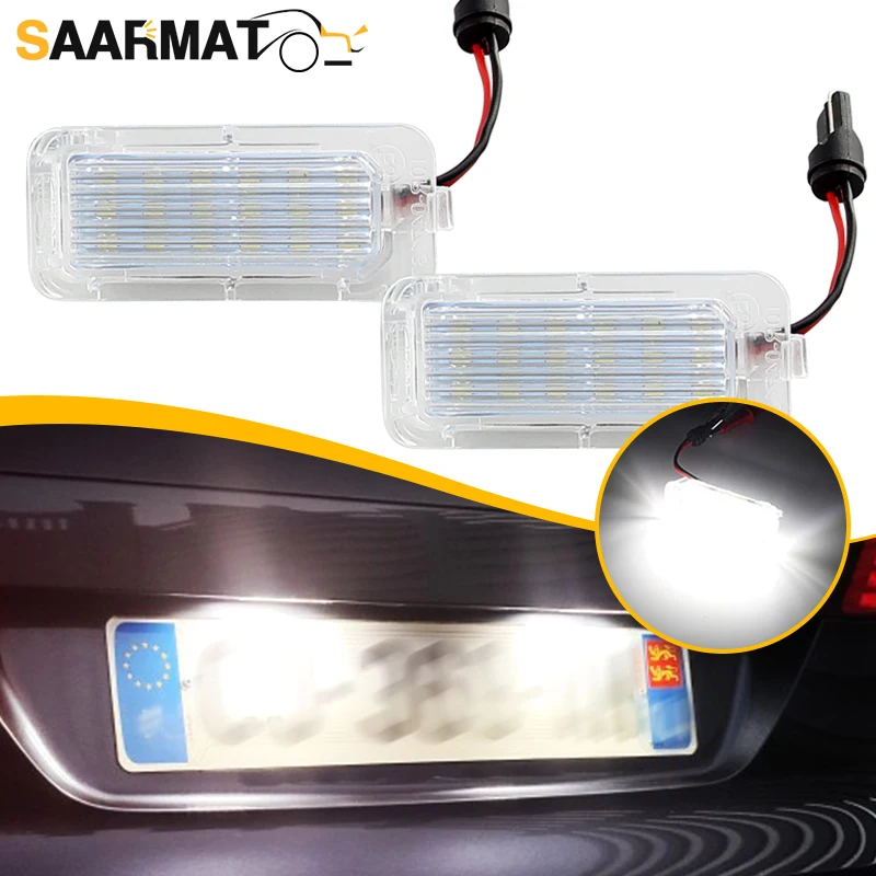 

2x Car Led License Plate Lamp For Ford Escape Explorer Ranger C-MAX S-MAX B-Max Focus MK2 MK3 MK6 Number Plate Light Replacement