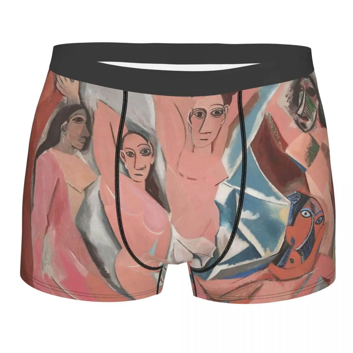 Men Pablo Picasso Les Demoiselles Underwear Humor Boxer Shorts Panties Male Breathable Underpants Plus Size