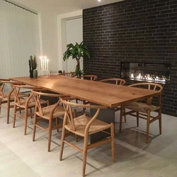 Silla de comedor de madera maciza, muebles modernos para cafetería, cocina y restaurante