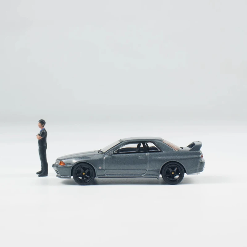 Modelo de aleación GTR R32 Original a escala 1:64, simulación de decoración clásica, pasatiempos, recuerdos, colección de regalos, exhibición estática
