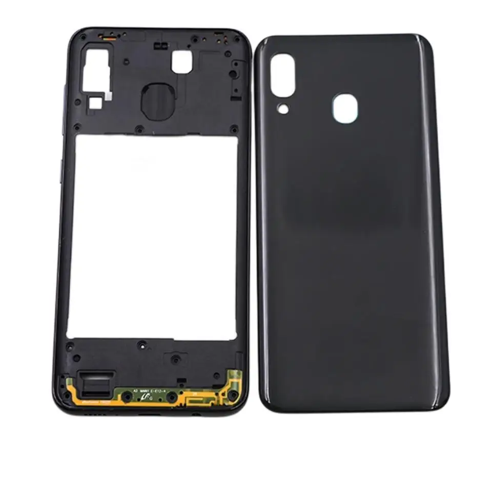 For Samsung Galaxy A20 A205 SM-A205F A205DS Middle Frame Bezel Battery Back Cover Rear Door +Camera Lens Full Housing a20