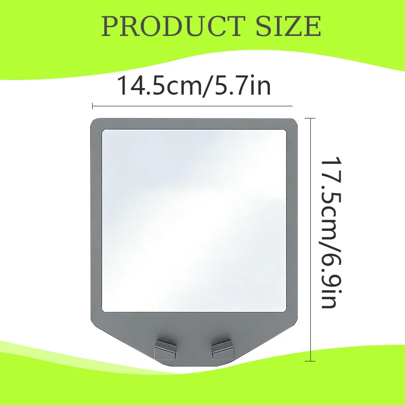 1pc Silicone Bathroom Anti-Fog Mirror Sticker Men‘s Shaving/Makeup Mirror No-Drilling Wall-Mounted Bathroom Mirror