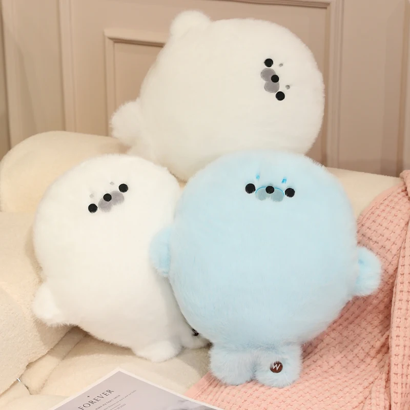 

Hot Chubby Cartoon Seal Plush Toys Cozy Soft Animal Hand Warmer Throw Pillow Office Nap Pillow Lovely Room Decor Xmas Gift