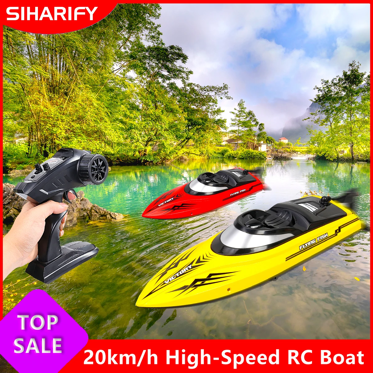 

RC Boat 20Km/h Control Radio Controlled Motorboat Speed Water Boat Toy Boats for Children Remote Control Toy Rc Model Power Ship