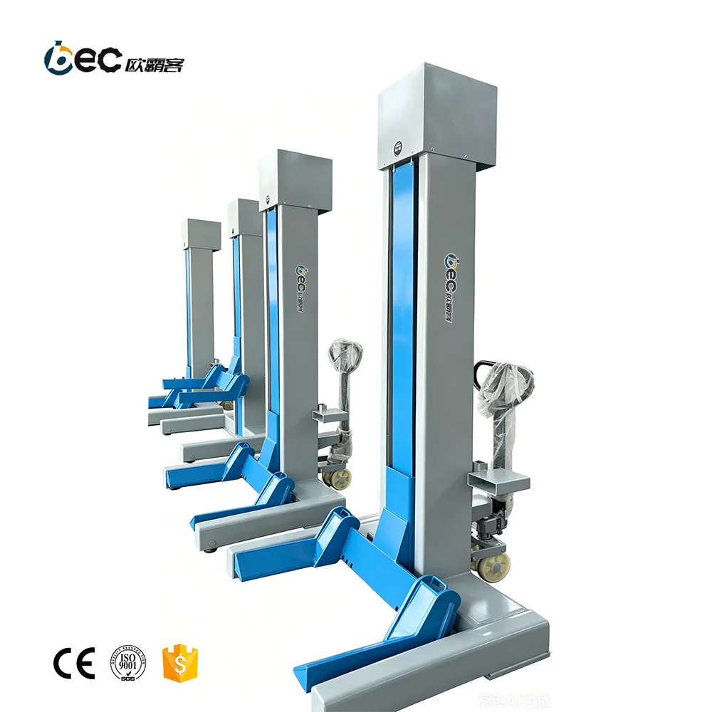 Heavy-duty Four Post Electric Four Cylinder Hydraulic Truck Repair Lift System with Floor Jack for Garage Use