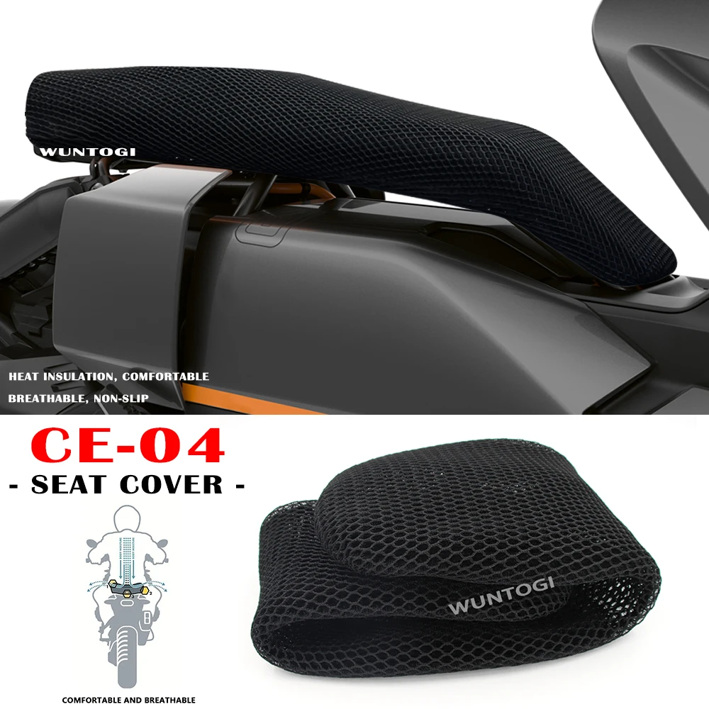 CE04 Accessories Motorcycle Seat Covers for BMW CE 04 CE-04 2022 2023 Seat Protect Cushion 3D Honeycomb Mesh Seat Cushion