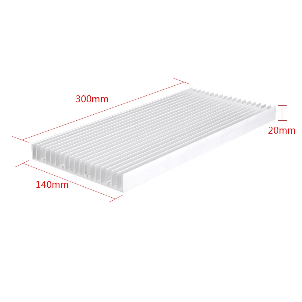 Aluminium Heatsink Heatsink Cooler LED Koellichaam Aluminium Koellichaam 300*140*20 MM Cooling Heatsink voor High Power LED Licht