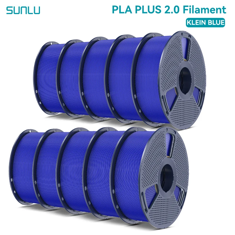 SUNLU 10KG PLA Plus 2.0 3D-filament 1,75 mm netjes wond Sterker Robuust Veelkleurig Upgrade Plastic PLA+ 3D-printerfilament
