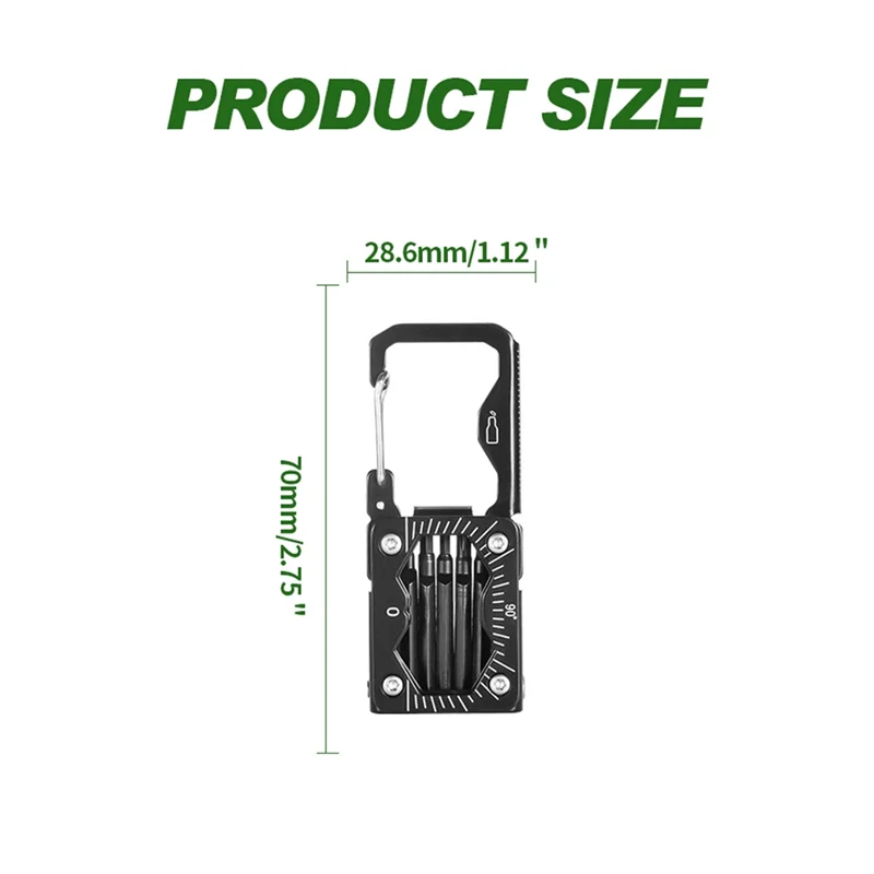 AB11-Outdoor Portable Screwdriver Set With Vehicle Maintenance Tools Multi-Function Folding Tool Measuring Device Measuring