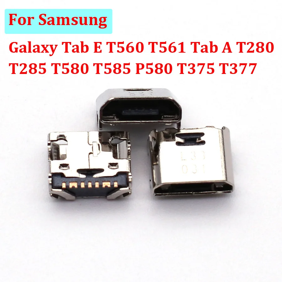 50-100pcs 7 Pin USB Charger Connector For Samsung Galaxy Tab E T560 T561 Tab A T280 T285 T580 T585 P580 T375 T377 Charging Port