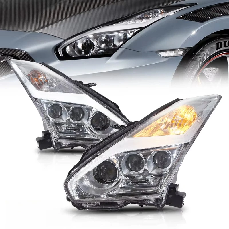 

Производитель VLAND в сборе, полностью светодиодные дневные ходовые огни, автомобильные аксессуары, фара R35, 2008-2023, модифицированная светодиодная линза для Nissan GTR