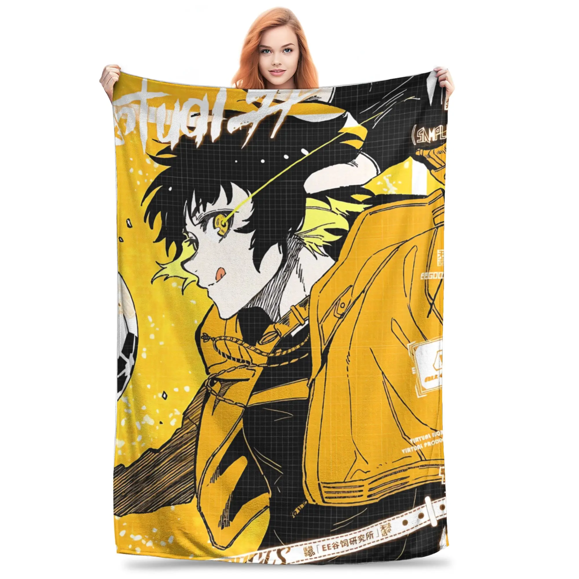 1PC home Christmas Room Decor Blue Lock Football Anime Blanket Throw Blanket  Novelty Warm Blanket All Season