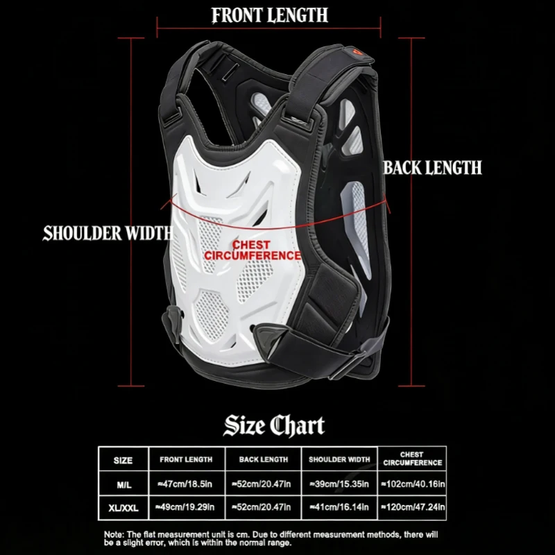 Motorcycle Motocross Off-Road Riding Armor Vest for Men Anti-Collision Dirt Bike ATV MTB Racing Body Chest Back Protective Items