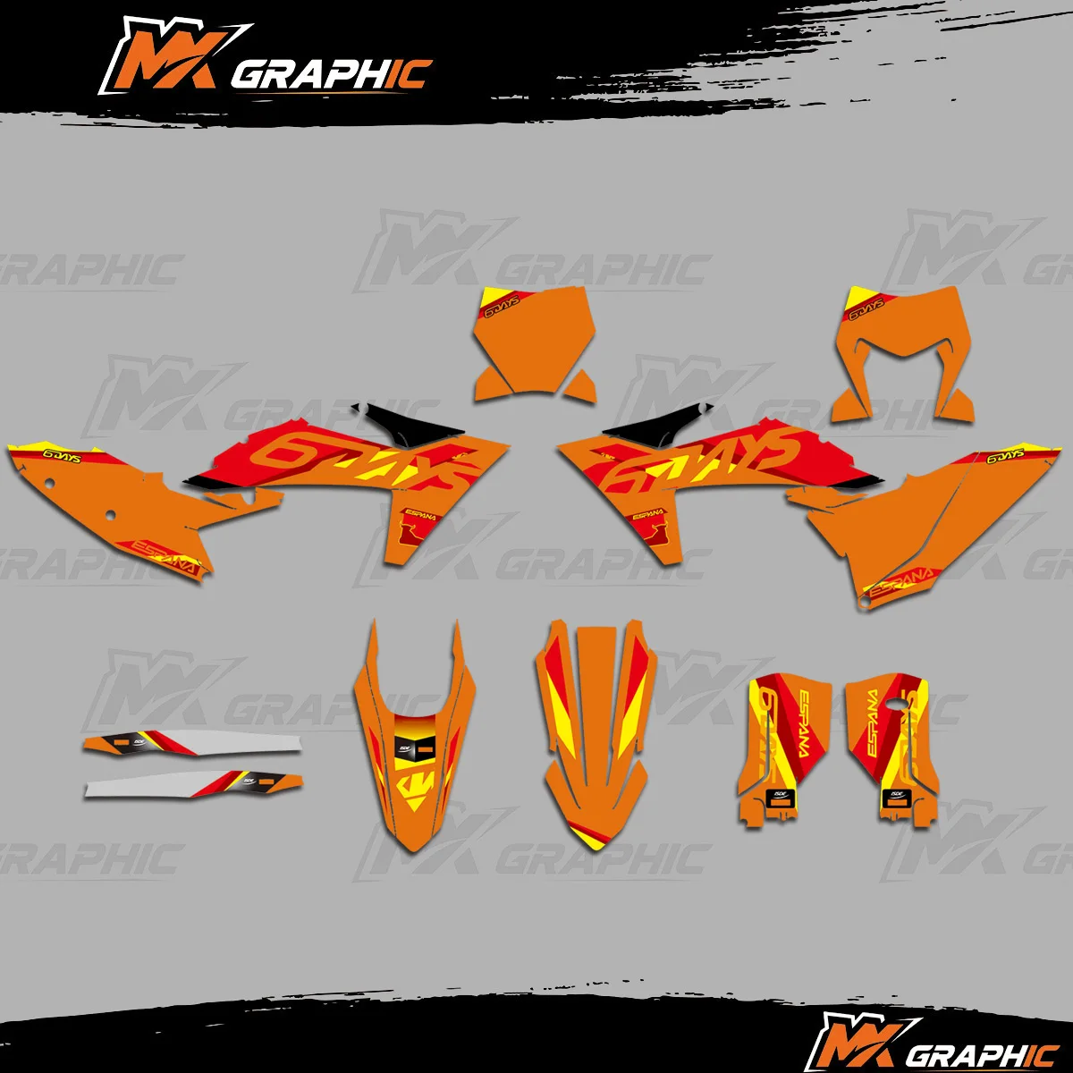 MXGRAPHIC For KTM 1998-2027 EXC EXCF XCW SX SXF XC XCF Six Days 150 200 250 300 350 400 450 520 Enduro Graphics Decal Sticker