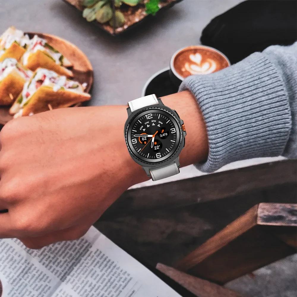 Pulseira de couro de alta qualidade para samsung galaxy watch ultra 2025 47mm pulseira com fivela borboleta galaxy watch 8 40/44/46mm