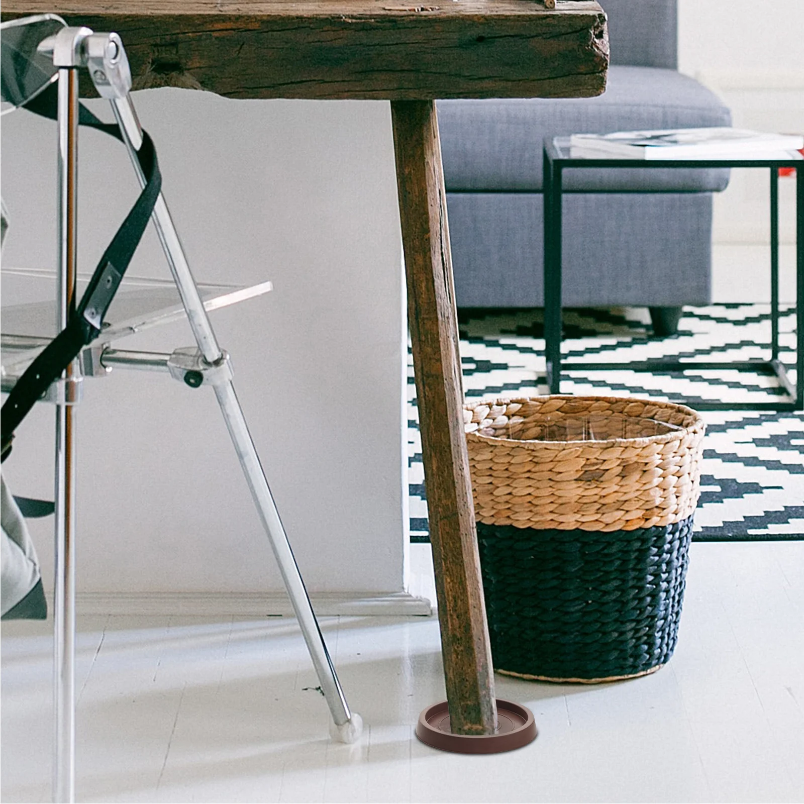 

4pcs Anti-Slip Chair Foot Pads Rubber Round Caster Cups For Hardwood Floors Furniture Stoppers Wear-Resistant Protection