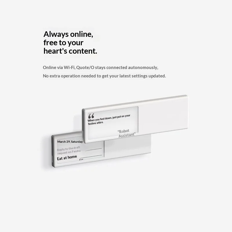Quote O Smart Wifi E Ink Display Custom Information Board Weather Rss Stock Todo Reminder For Desk Setup Home Office