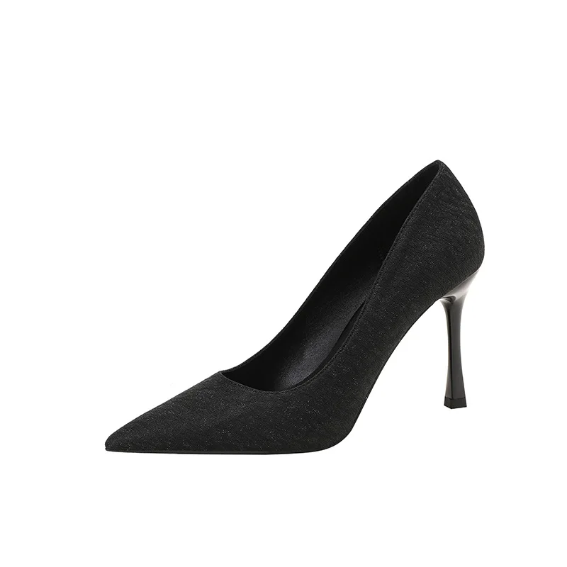 Size 30-44 Pointed Stiletto Heel High Heels Women Pumps Sexy Black Heels