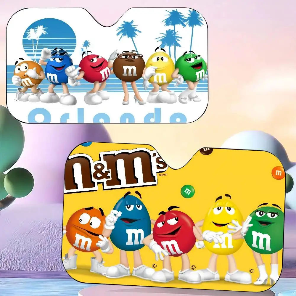 Car Sun Shade Front Windshield Coverings Blocker Auto Protector Window Visor Screen Cover Cute brand m-M&M's