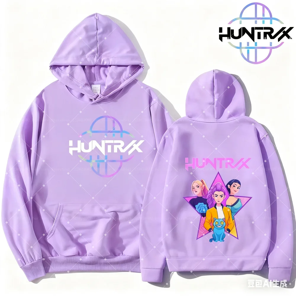 2026 جديد Kpop شيطان الصيادين الرياضة هوديي هاشيرا النساء الرجال هوديي الخريف الشتاء أنيمي الكرتون الدافئة البلوز الأطفال هوديس #5