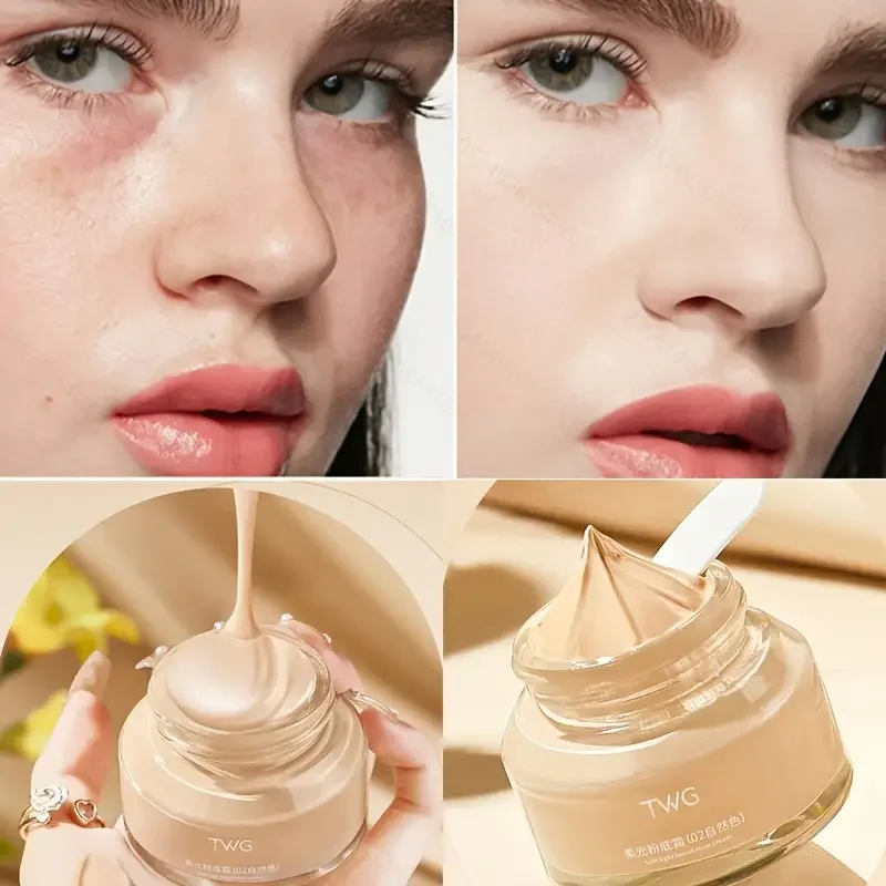 ビューティー メイクアップ ライト ファンデーション クリーム ベース メイクアップは、メイク落としなしでシミを隠し、肌を明るくします BB クリーム ファンデーション