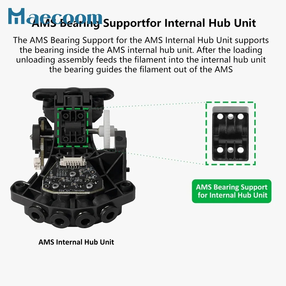 Kompatibel mit Bambu-Lab AMS1 Interner Hub-Einheit-Abdeckung, 3D-gedrucktes Zubehör, kompatibel mit Bambu AMS2 Pro Teilen – Detail 6