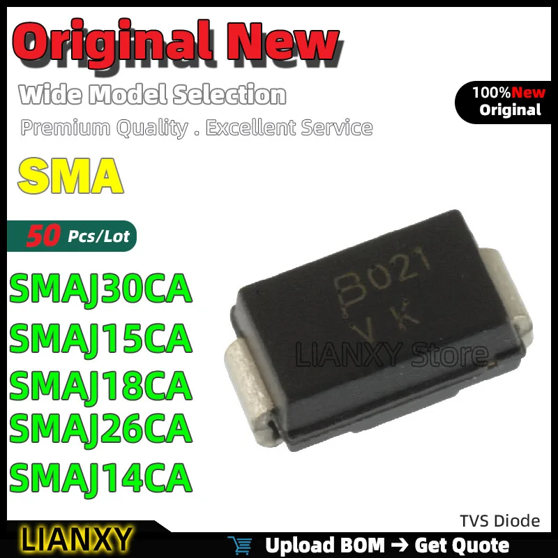 50Pcs Sma SMAJ30CA …