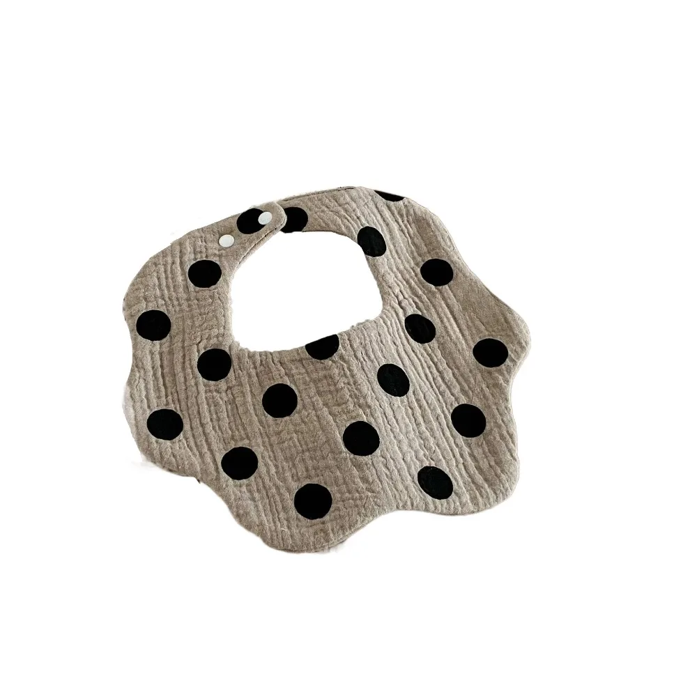 

Милые нагрудники для кормления противvomiting, хлопковая пряжа в форме цветка, детские хлопковые нагрудники в горошек, водонепроницаемые нагрудники принцессы для младенцев