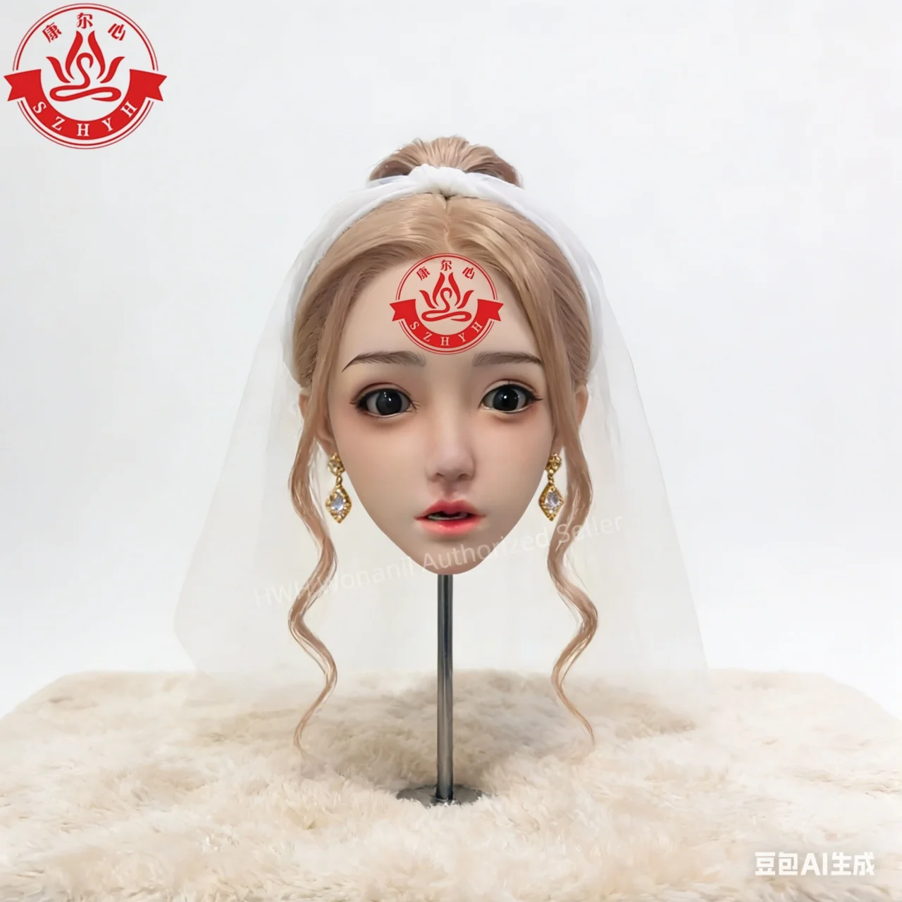 

Wonanii Food Grade Silicone Big Head HYH-SHB-TS-0126, M16 Interface Open Mouth Teeth Tongue, Makeup Practice, Hairstyle Design