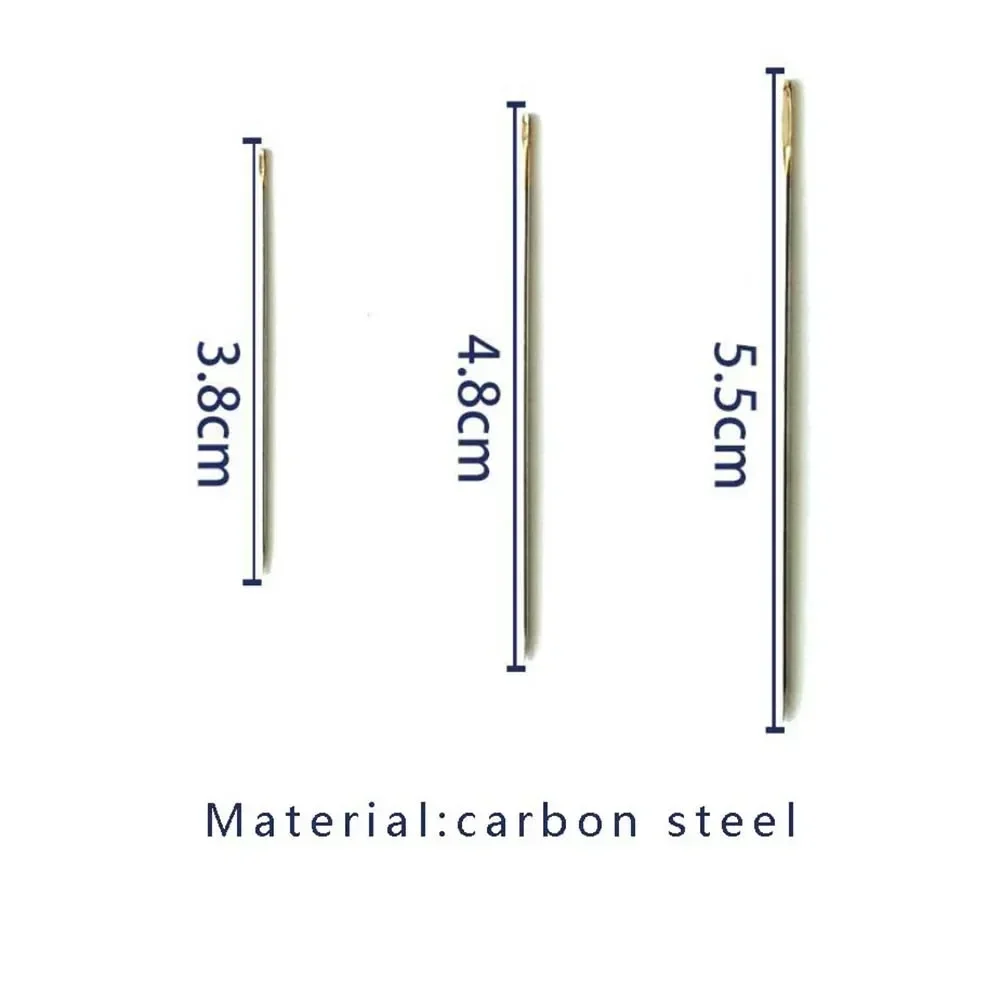 16 pçs agulhas de olho grande auto rosqueamento mão agulha de costura fácil linha acessórios de costura mão agulha de costura