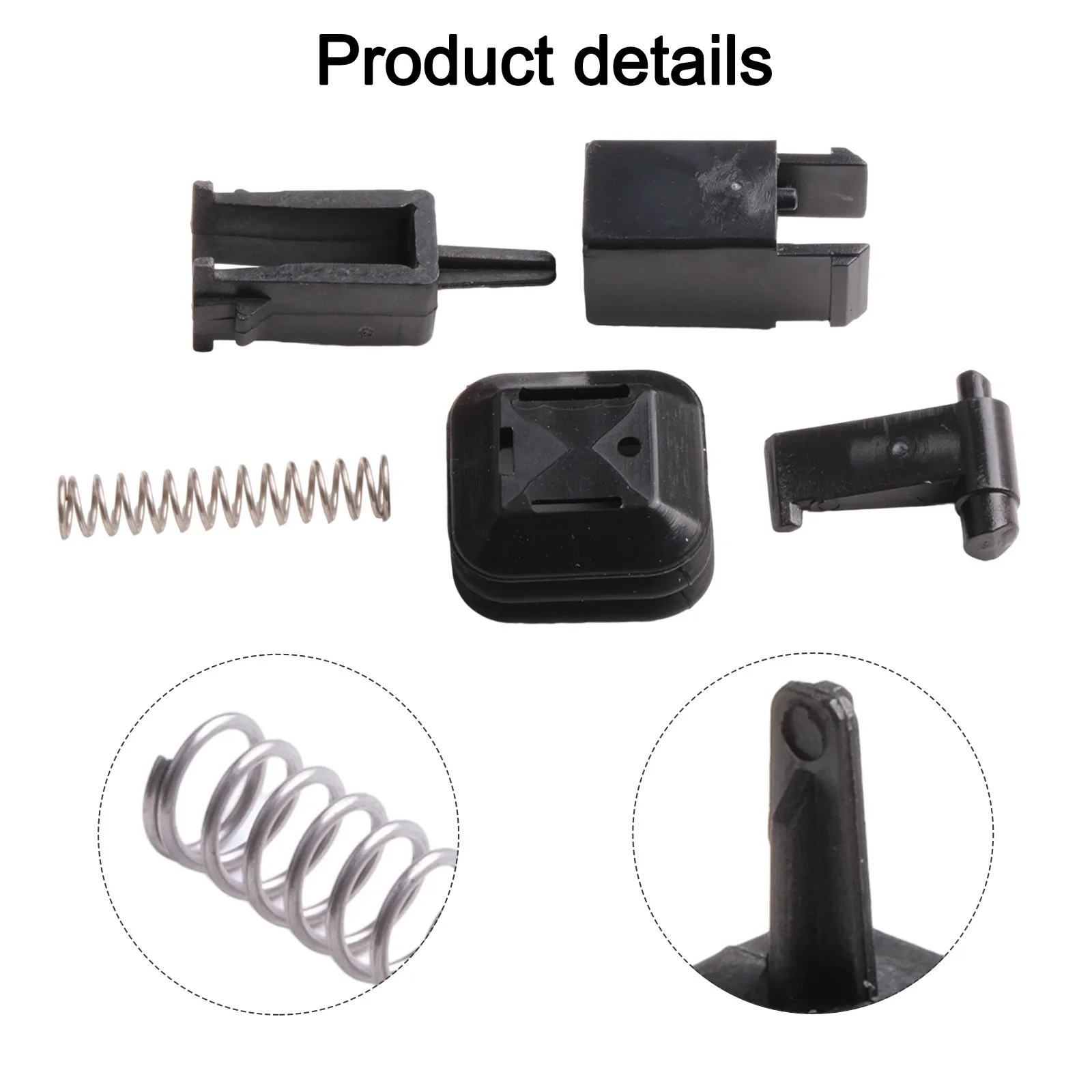 New Practical Fuel Flap Latch Repair Kit Plug-and-play 1SET BPA780101 BPA780110 Easy Installation Plastic Black