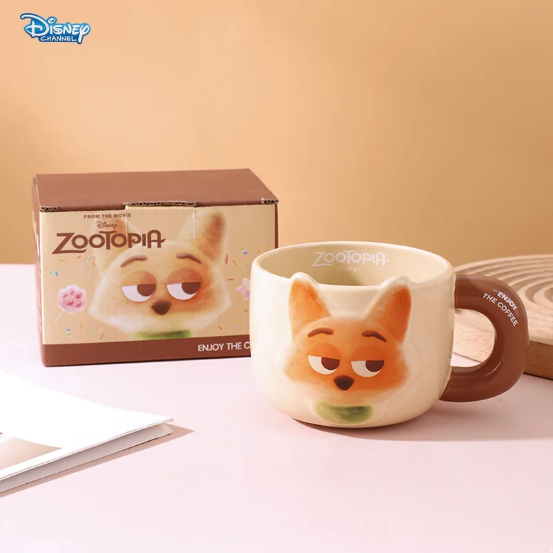 Disney New Judy Mark Ceramic Mug Drinking Mug Animated Zootopia Office Coffee Mug Gifts for Colleagues and Friends