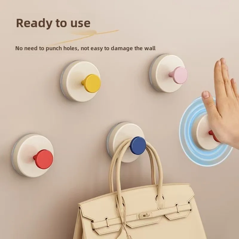 Colorful Strong Adhesive Hooks for Bathroom and Kitchen, Hole-Free Removable Hooks Suitable for Keys, Towels, Bags and Dolls image 2