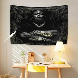 XxDeco Rapper Rod Wave Tapestry Pop Singer Home And Garden Decoration Wall Hanging Aesthetic Bedroom Background Sofa Blanket