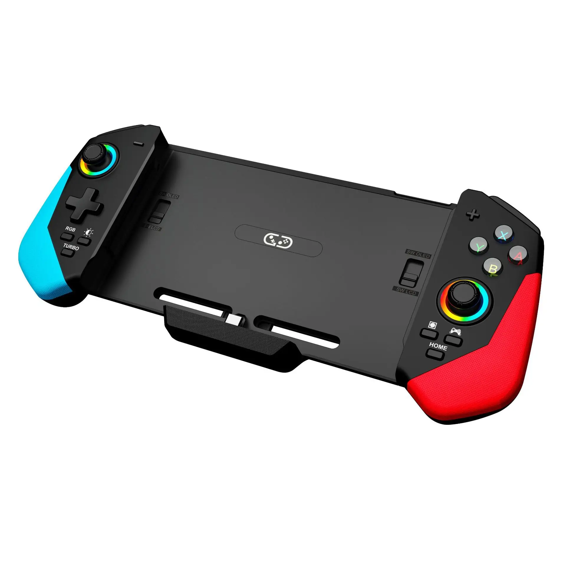 

STK-7047 For Switch/Switch OLED in-line game controller with 6-axis gyroscope function RGB colors For N-switch OLED game joypad
