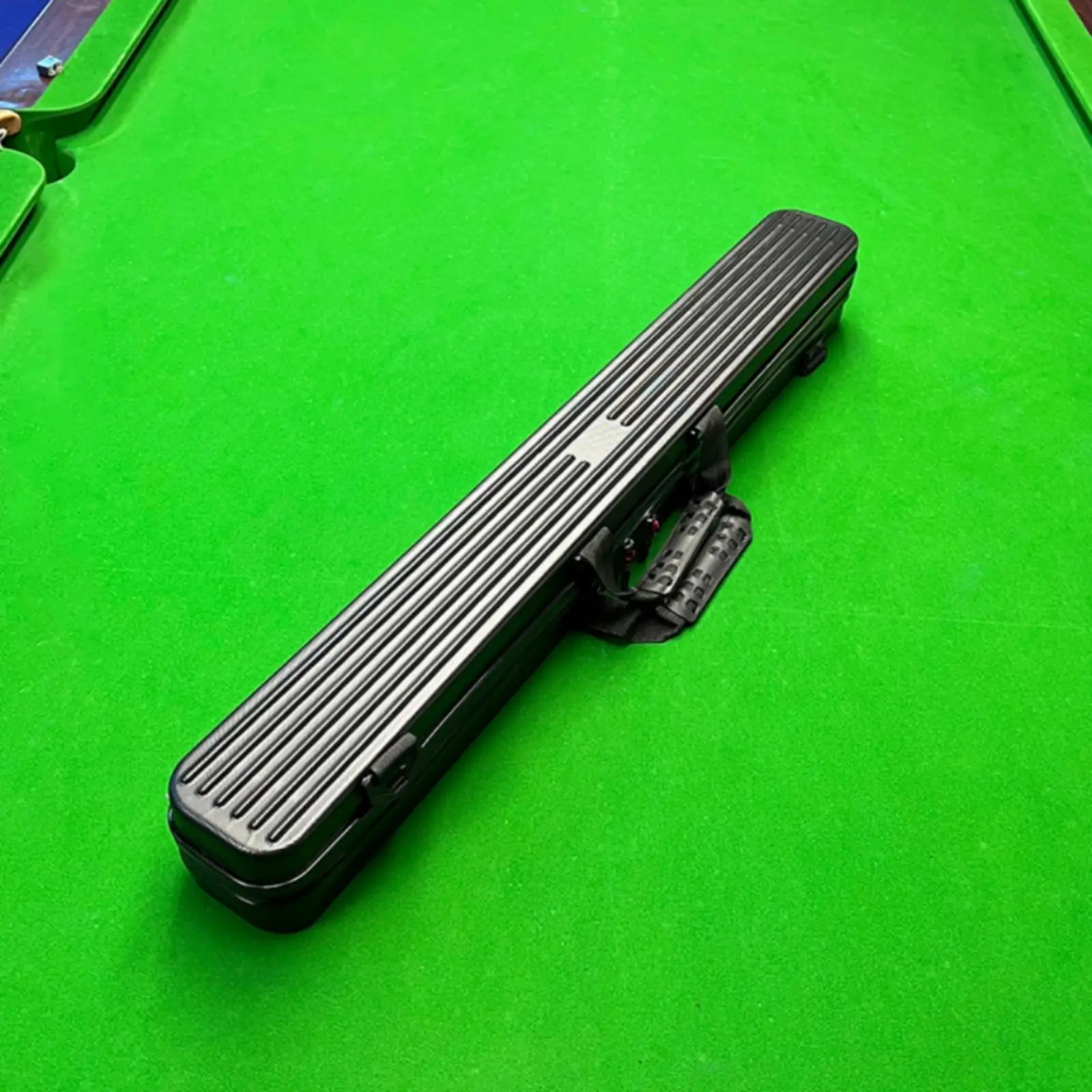 Portable Billiard Cue Case for 2 Piece Cue Stick ABS Rigid Exterior with Top Handle and Shoulder Strap