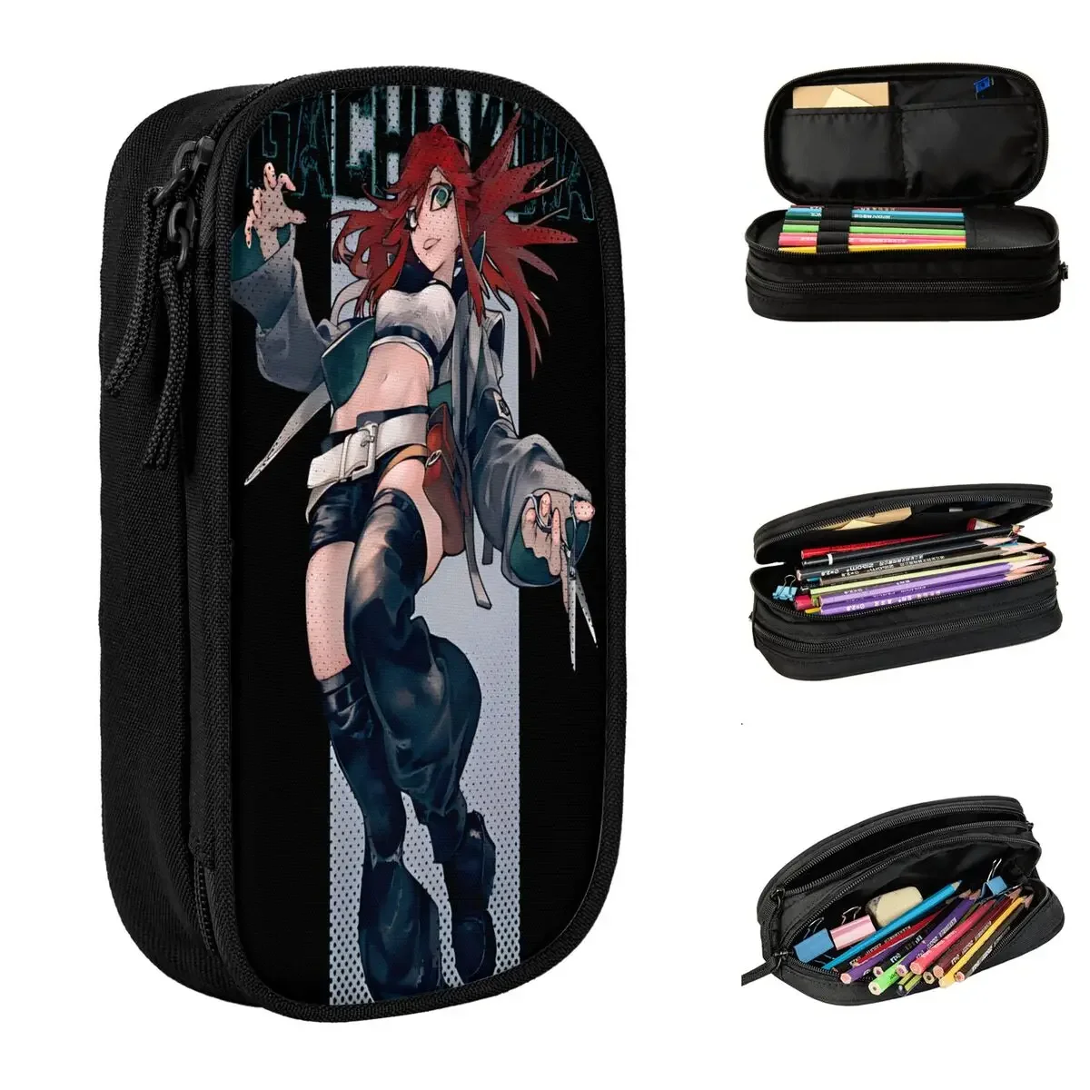 Gachiakuta Riyo Reaper Anime Pencil Cases Pencil Pouch Pen for Student Large Storage Pencil Bags School Supplies Stationery