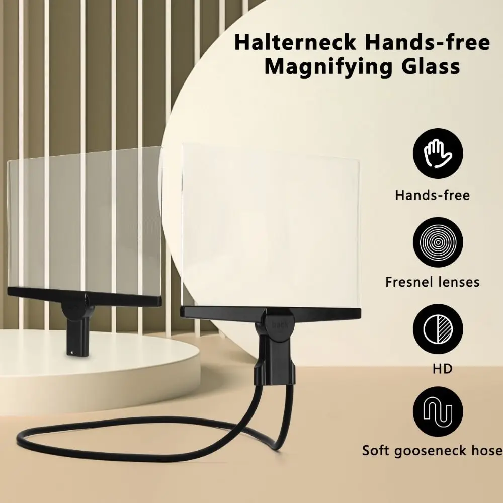 

Lightweight 3X HD Fresnel Lens Magnifying Glass Neck Hanging Hands-Free Magnifier Portable Reading Magnifier Reading