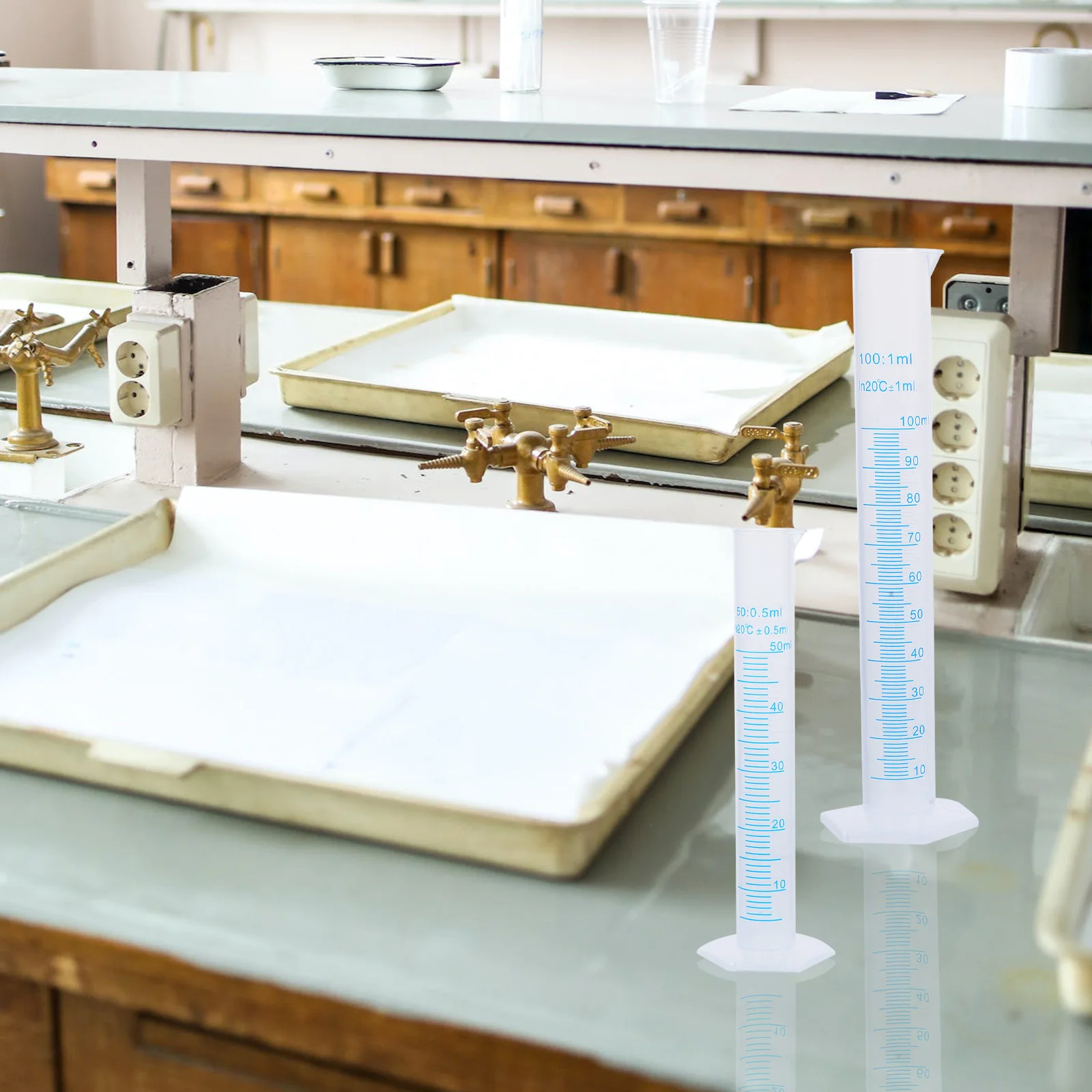 

4pcs Plastic Graduated Cylinder Set Transparent 10Ml 25Ml 50Ml 100Ml Laboratory Measuring Cylinder For Science Lab Testing