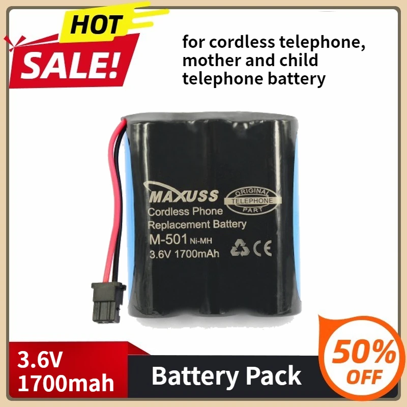 

HHR-P501 NI-MH 3.6V 1700mah Rechargeable Battery Pack for Cordless Telephone, Mother and Child Telephone Battery