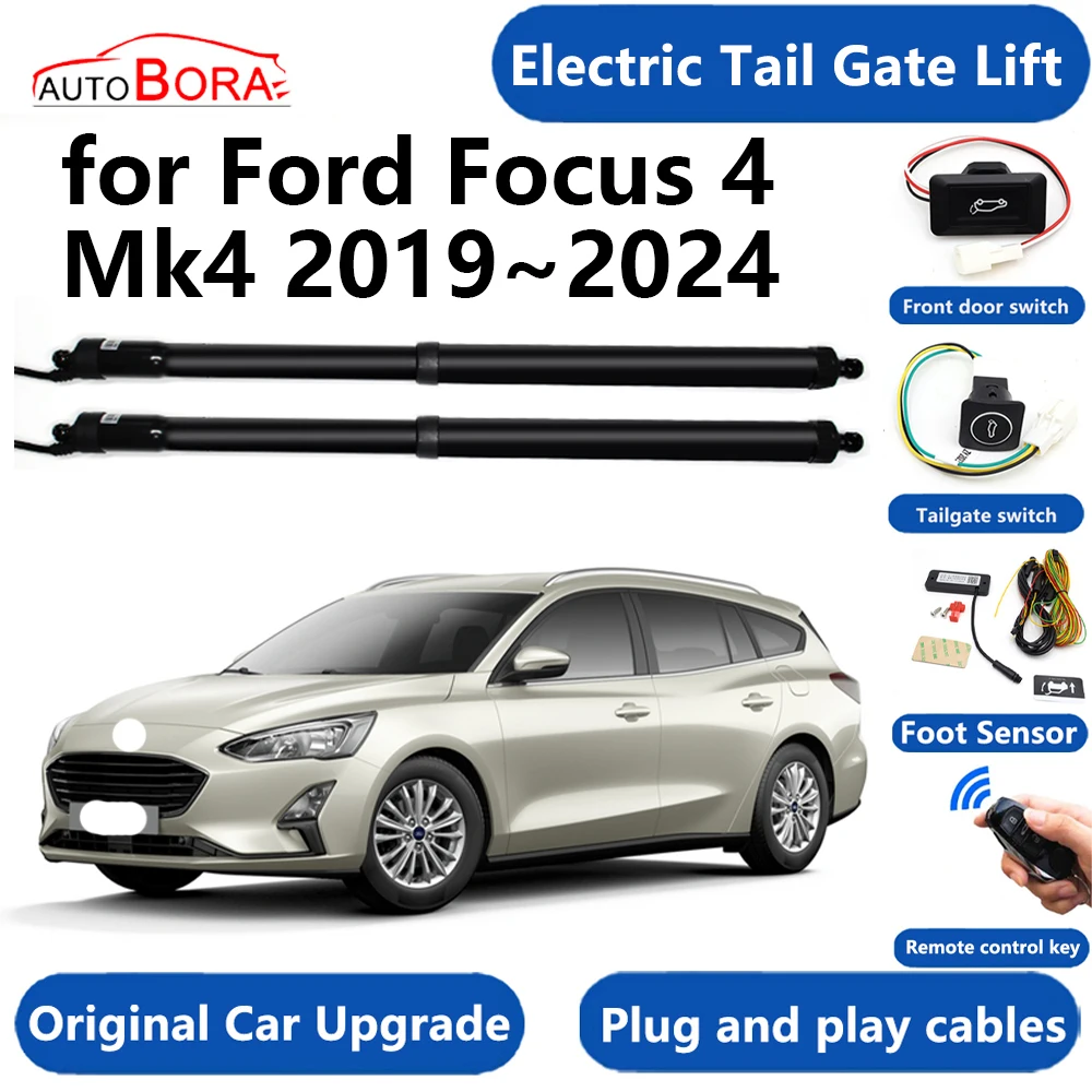 AutoBora 자동차 전기 테일 게이트 리프트 시스템 파워 리프트 게이트 키트 Ford Focus 4 Mk4 2019 ~ 2024 용 자동 자동 테일 게이트 오프너