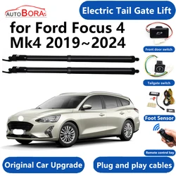 AutoBora Car Electric Tail Gate Lift System Power Liftgate Kit Auto Automatic Tailgate Opener for Ford Focus 4 Mk4 2019~2024