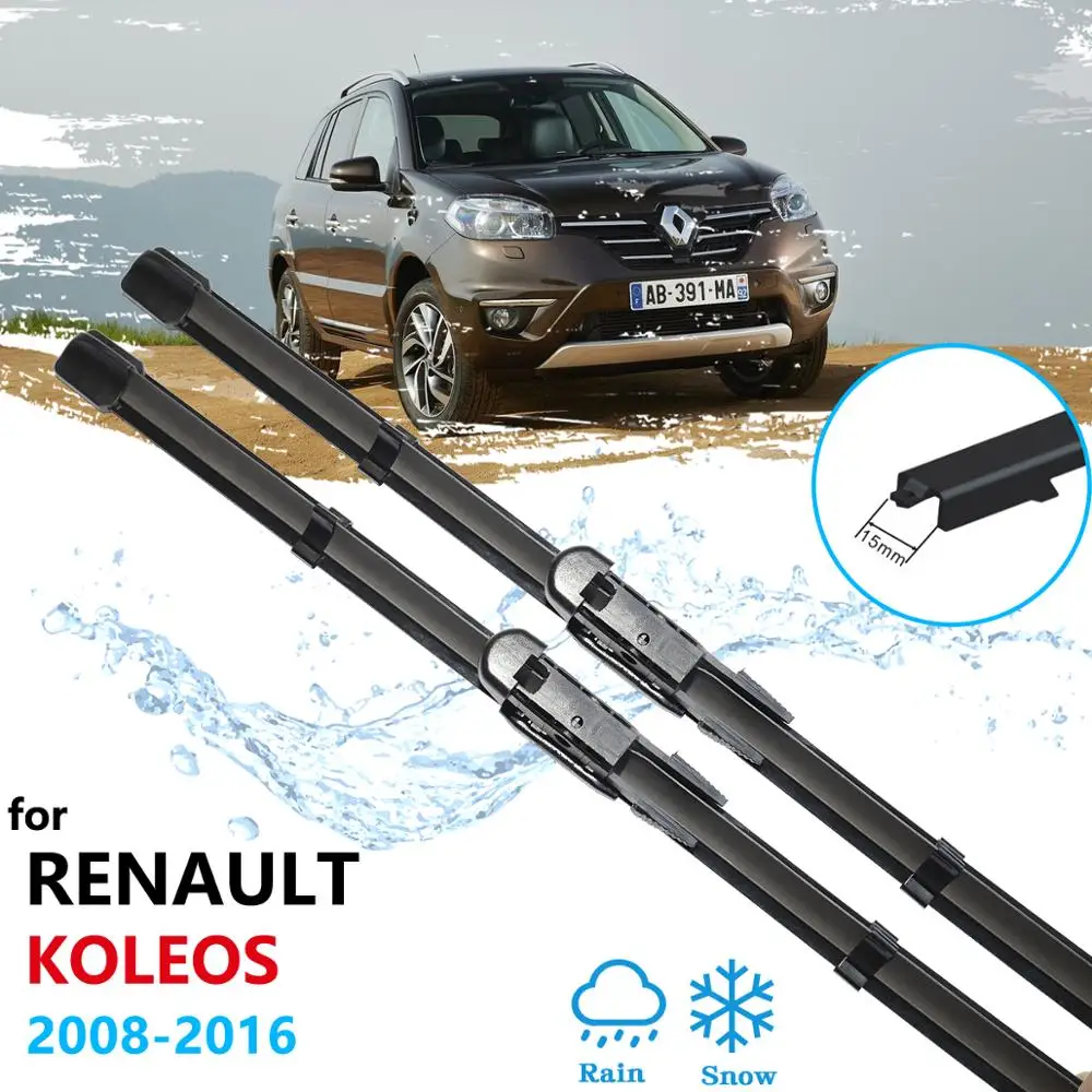 Per Renault Koleos Samsung QM5 2008 ~ 2016 parabrezza anteriore tergicristalli accessori auto 2012 2013 2014 2015 spazzole tergicristallo auto