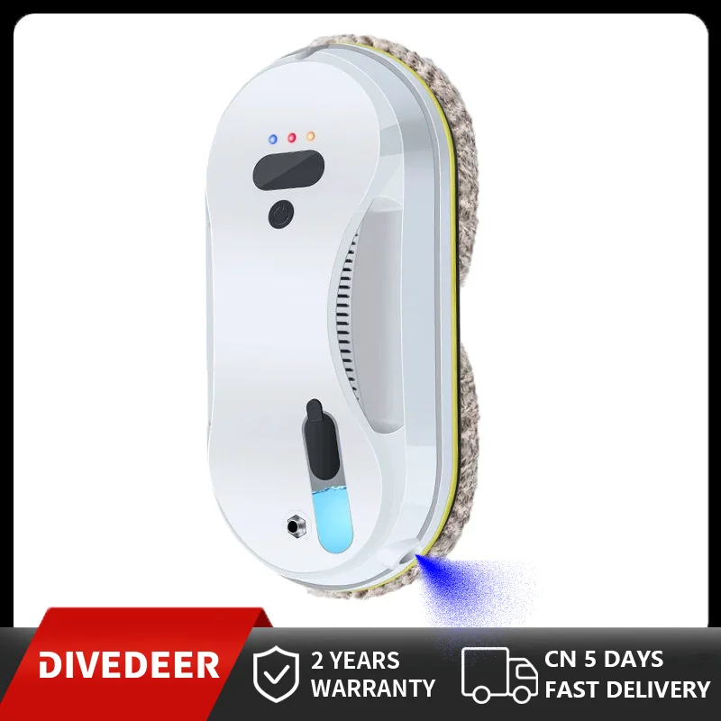 DIVEDEER Window Cleaning Robot Vacuum Cleaner Window Cleaning Robot, Water Jet Glass Cleaning Robot Water Jet