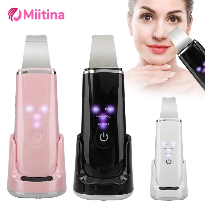 Electric Ultrasonic Skin Deep Cleaning Peeling Shovel Ultrasonic Cleaner Beauty Machine Facial Skin Care Face Lifting Machine