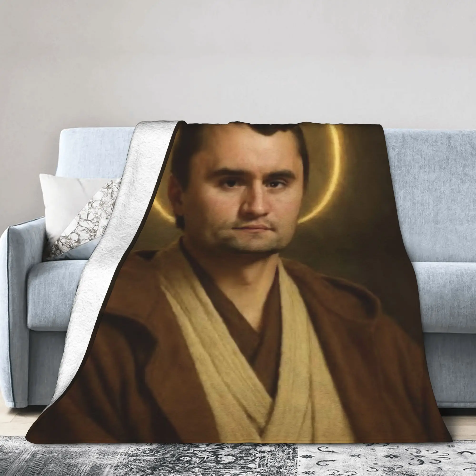 CharlieKirk Angelic Knitted Blankets   Wool Throw Blankets Bed Sofa Decoration Soft Warm Bedsprea