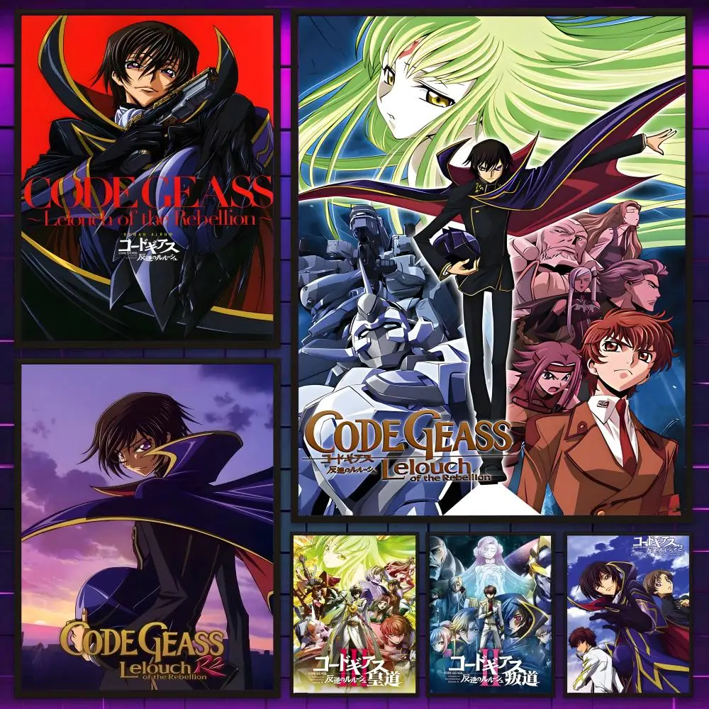 Image of C-Code Geass Lelouch Of The Rebellions Poster, vielseitige HD-wasserdichte Wandkunst, selbstklebende Dekoration für jeden Raum, ideales Geschenk